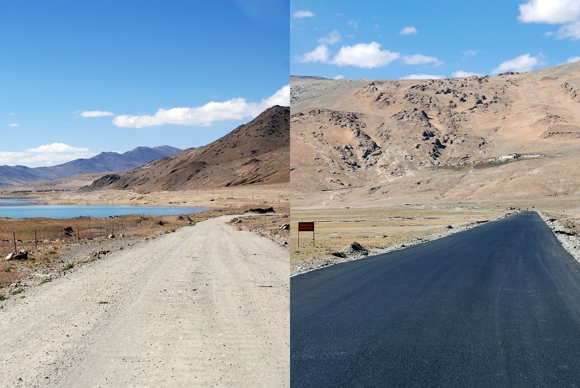 21 The Last Of The Dirt Road Was Being Paved In 2010 After Saga Tibet The last of the dirt road was being paved in October 2010. You can now drive comfortably and quickly to Mount Kailash.